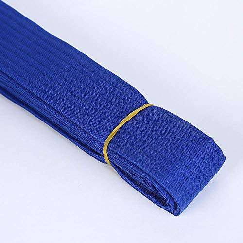 HongH Cinturones de Taekwondo para Adultos, de algodón, para Artes Marciales, Uniforme, Judo Karate TKD Jujitsu BJJ Aikido Kempo - Azul - Small