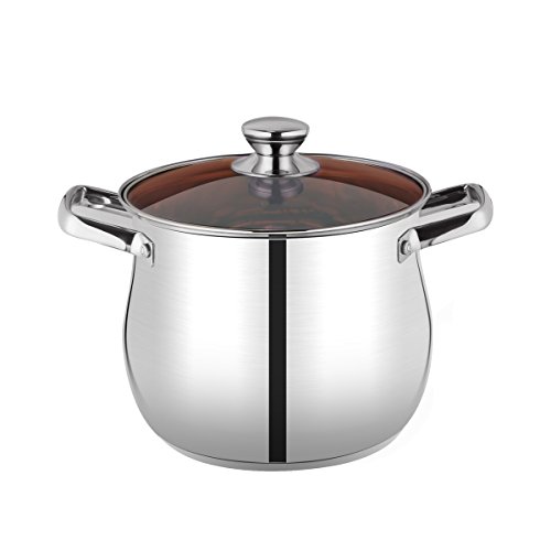 HongTeng Sopa Olla de Acero Inoxidable espesante hogar Cocina de Gas gachas de Avena Olla sin revestir día de la Madre Regalo del día del Padre (Size : 22cm)