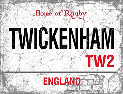 HONGXIN Twickenham Rugby Inglaterra - Cartel de metal para decoración de casa, bar, pub, garaje, banda, cerveza, huevos, café, supermercado, granja, jardín, dormitorio