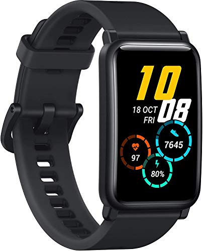 HONOR Watch ES SmartWatch, Fitness Tracker Personal Virtual Coach, 1.64 '' Pantalla Táctil AMOLED, Monitor Frecuencia Cardíaca/Sueño 24/7 Podómetro Notificación por SMS (Negro)