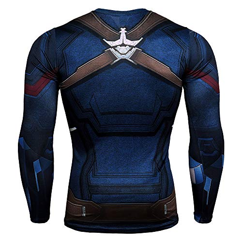 HOOLAZA Camiseta de compresión de Manga Larga de los héroes más poderosos de la Tierra Spider Superman Batman Iron Man Capitán América HOOLAZA Camiseta de compresión de Manga Larga de los héroes más poderosos de la Tierra Spider Superman Batman Iron Man Capitán América