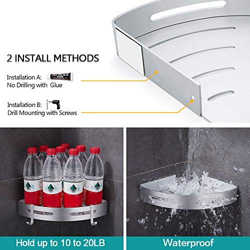 Hoomtaook Estanteria Ducha sin Taladros Accesorios Baño Sin Taladro Rinconera Autoadhesivo Aluminio Acabado Mate Estantes 1 Piezas Plata Hoomtaook Estanteria Ducha sin Taladros Accesorios Baño Sin Taladro Rinconera Autoadhesivo Aluminio Acabado Mate Estantes 1 Piezas Plata