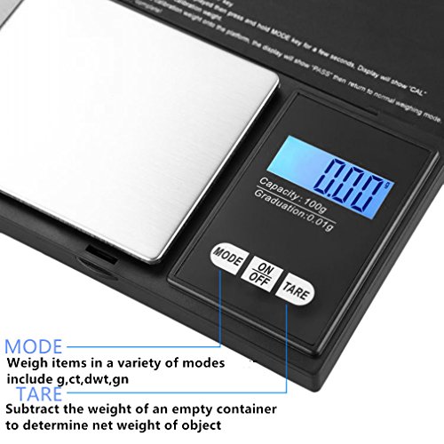 Hoosiwee Báscula Digitales de Precisión,100g 0.01g Balanzas de Portátiles, Báscula de Joyería, con Pantalla LCD, Plataforma de Acero Inoxidable, Función de Tara, para Cocinar, Droga, Café Hoosiwee Báscula Digitales de Precisión,100g 0.01g Balanzas de Portátiles, Báscula de Joyería, con Pantalla LCD, Plataforma de Acero Inoxidable, Función de Tara, para Cocinar, Droga, Café