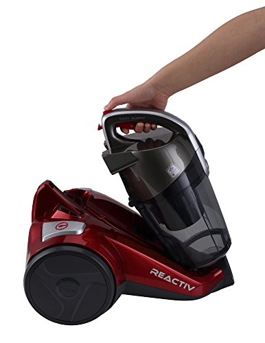 Hoover RC81 RC25 Aspirador sin bolsa, ciclónico, Cepillo pelo mascota, alfombras, suelos duros, parquet, 75dB, Filtro EPA, 800 W, 2 litros, 75 Decibelios, Plástico, Rojo metalico