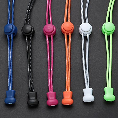 hopewey 6 Pares de Cordones elásticos con Sistema de cordón rápido Sistema de cordón rápido para una Comodidad única, Ajuste Agarre Fuerte - Fácil de Instalar (Coloreado)