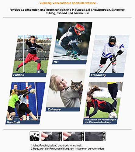 HOPLYNN - Juego de ropa interior térmica para niños, ropa interior funcional, ropa interior de esquí para jóvenes, transpirable, térmica, para fútbol, esquí, con forro polar, color negro, M HOPLYNN - Juego de ropa interior térmica para niños, ropa interior funcional, ropa interior de esquí para jóvenes, transpirable, térmica, para fútbol, esquí, con forro polar, color negro, M