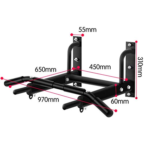 Horizontal Bars Dispositivo multifuncional pull-up cubierta domésticos de pared fijo paralelo pared de perforación barras de equipos de fitness 97 * 65 * 31cm Negro