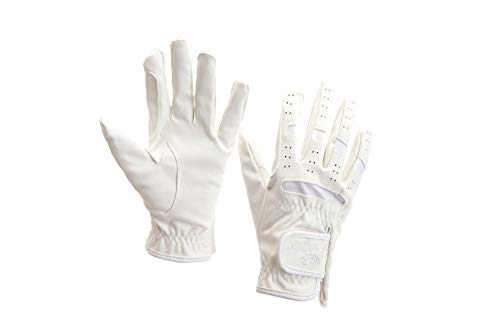 Horka Domy - Guantes de equitación (talla XS), color blanco