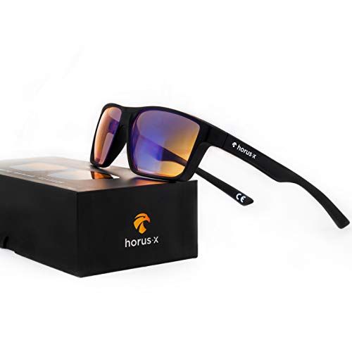 Horus X - Gafas anti luz azul GAMING 2.0 - Gafas de reposo Filtro Proteccion Ultima - Anti luz azul para pantallas (video juegos consola ordenador PC) - Accesorio Gamer & Esport - Hombre y mujer