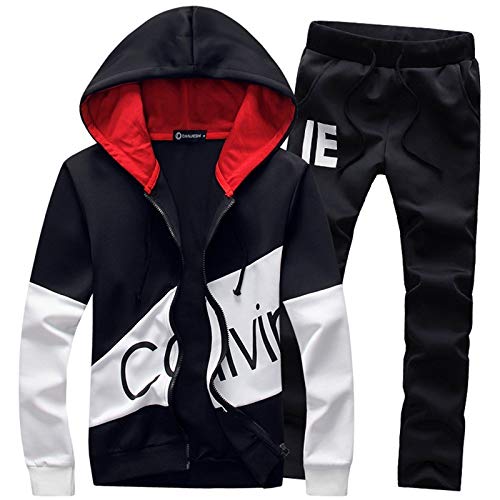 HOSD Chándal de Gran tamaño para Hombres, Carta, Ropa Deportiva, Sudadera, Sudadera Masculina, chándal, Chaqueta con Capucha y Pantalones, Trajes Deportivos para Hombre HOSD Chándal de Gran tamaño para Hombres, Carta, Ropa Deportiva, Sudadera, Sudadera Masculina, chándal, Chaqueta con Capucha y Pantalones, Trajes Deportivos para Hombre