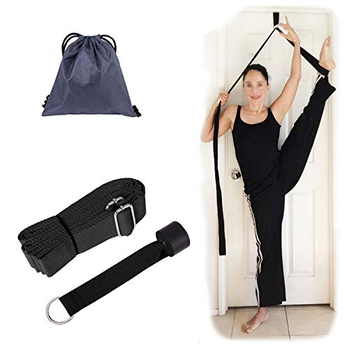 Hossom Correa de Yoga, Entrenador de flexibilidad de la Puerta, Correa de Estiramiento de piernas Ajustable, Cinta elástica para la Pierna de Estiramientopara Entrenamiento para Ballet, Baile