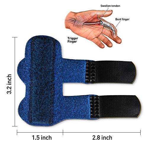 Hossom Férula del Dedo, Dedo Extensión Férula para Dedo en Gatillo,Lanzamiento del Tendón del Dedo y Correa de Fijación del Alivio del Dolor con Ayuda de Aluminio Incorporada Hossom Férula del Dedo, Dedo Extensión Férula para Dedo en Gatillo,Lanzamiento del Tendón del Dedo y Correa de Fijación del Alivio del Dolor con Ayuda de Aluminio Incorporada