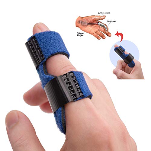 Hossom Férula del Dedo, Dedo Extensión Férula para Dedo en Gatillo,Lanzamiento del Tendón del Dedo y Correa de Fijación del Alivio del Dolor con Ayuda de Aluminio Incorporada Hossom Férula del Dedo, Dedo Extensión Férula para Dedo en Gatillo,Lanzamiento del Tendón del Dedo y Correa de Fijación del Alivio del Dolor con Ayuda de Aluminio Incorporada