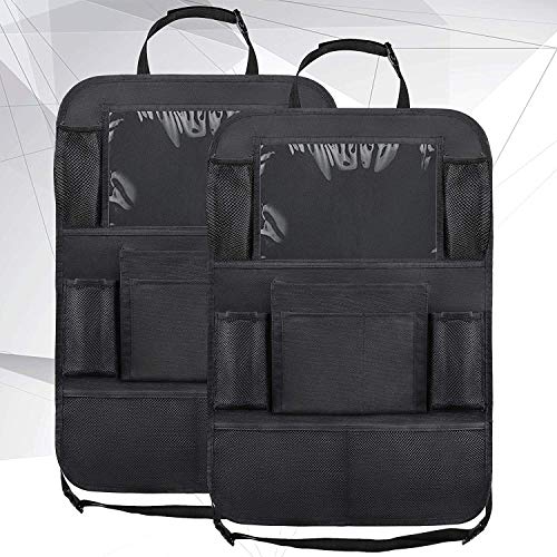 Hossom Organizadores para Coche, 2 pcs Kick Mats de Coche, Universal Multi-Bolsillos Organizanizador para ipad Impermeable Fácil de limpiar Hossom Organizadores para Coche, 2 pcs Kick Mats de Coche, Universal Multi-Bolsillos Organizanizador para ipad Impermeable Fácil de limpiar