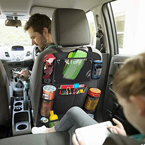 Hossom Organizadores para Coche, 2 pcs Kick Mats de Coche, Universal Multi-Bolsillos Organizanizador para ipad Impermeable Fácil de limpiar Hossom Organizadores para Coche, 2 pcs Kick Mats de Coche, Universal Multi-Bolsillos Organizanizador para ipad Impermeable Fácil de limpiar