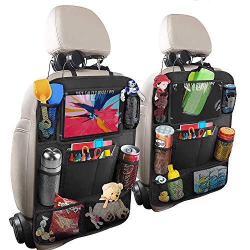 Hossom Organizadores para Coche, 2 pcs Kick Mats de Coche, Universal Multi-Bolsillos Organizanizador para ipad Impermeable Fácil de limpiar Hossom Organizadores para Coche, 2 pcs Kick Mats de Coche, Universal Multi-Bolsillos Organizanizador para ipad Impermeable Fácil de limpiar