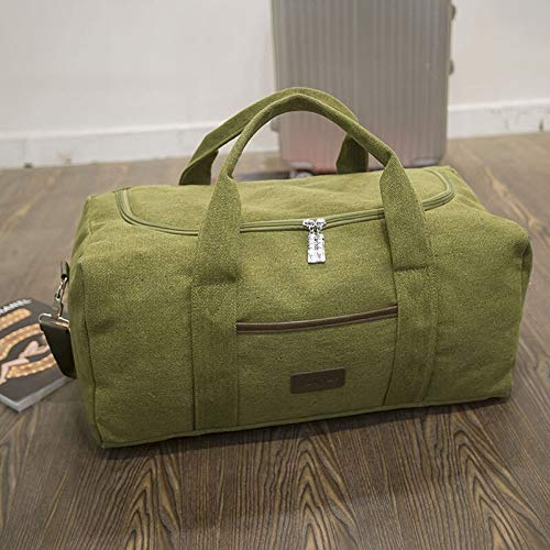 Hot Canvas Yoga Hombro Bolsa de Gran Capacidad Hombres Mujeres al Aire Libre Viajes Deportes Gimnasio Bolsa Entrenamiento Fitness Bolso 57x25x29cm Verde