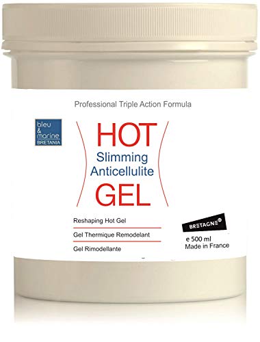 Hot Gel Adelgazante y Anticelulits ● Thermo Gel con Algas, Café y Aceites Esenciales ● Efecto Calor Drenante y Quema Grasa ● Reductor para Abdominales marcados Hombres ● Moldear la Silueta Mujeres ● bleumarine Bretania, producto profesional Made in France