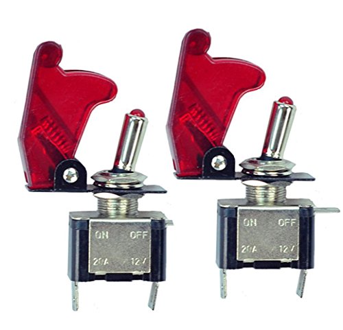 HOT SYSTEM - Juego de interruptores para vehículos. 2 unidades, 12 voltios, 20 amperios, indicador LED HOT SYSTEM - Juego de interruptores para vehículos. 2 unidades, 12 voltios, 20 amperios, indicador LED