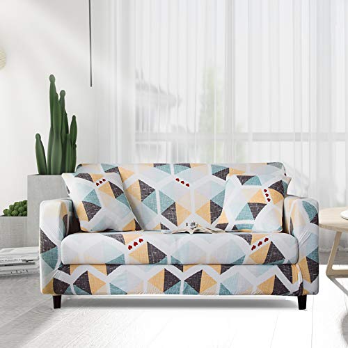 HOTNIU Funda Elástica de Sofá Funda Estampada para sofá Antideslizante Protector Cubierta de Muebles (4 Plazas, Impresión #Xy)