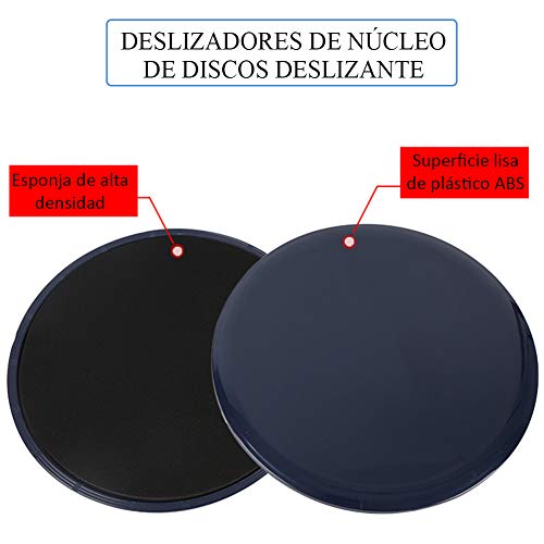 HOTSO 5 Bandas Elásticas de Resistencia + 2 Unidades Discos Deslizantes Fitness de Doble Cara, Equipos de Entrenamiento Ejercicios Deporte Musculación Pilates Gimnasio Workout Apto en Casa, Gimnasio