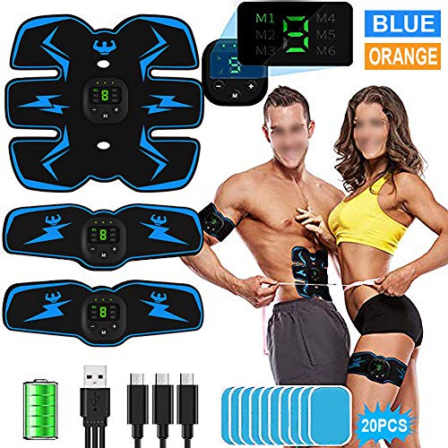 housesweet EMS Cinturón Abdominal Electroestimulación ABS Estimulador Muscular Cadera Entrenador Muscular Toner Gimnasio casero Equipo de Fitness para Mujeres Hombres