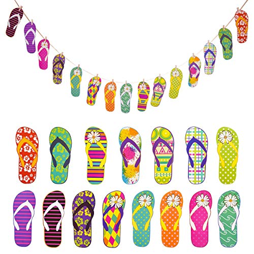 HOWAF Hawaii Tropical Banderines Banderas de Hibiscus Flores Chanclas Guirnalda Kit para Decoración Colgante de Fiesta Hawaiian Luau Party Verano Selva Playa HOWAF Hawaii Tropical Banderines Banderas de Hibiscus Flores Chanclas Guirnalda Kit para Decoración Colgante de Fiesta Hawaiian Luau Party Verano Selva Playa