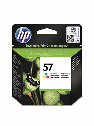 HP 57 C6657AE, Tricolor, Cartucho de Tinta Original, compatible con impresoras de inyección de tinta HP Deskjet 5550, Photosmart 7350, 7150, 7345, Officejet 6110, 5110
