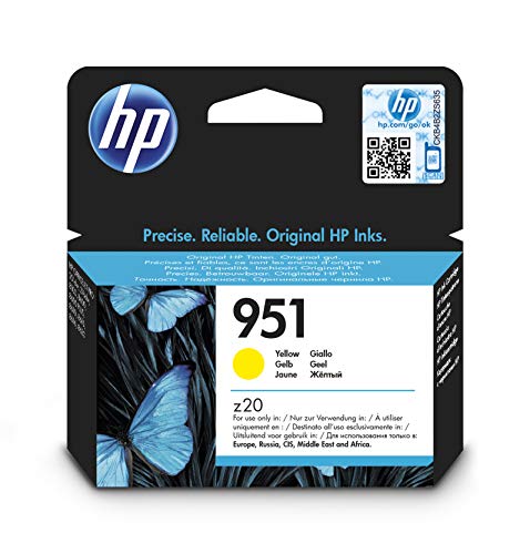 HP 951 CN052AE, Amarillo, Cartucho de Tinta Original, de 700 páginas, para impresoras HP Officejet Pro serie 8600, 8100, 251dw y 276sw