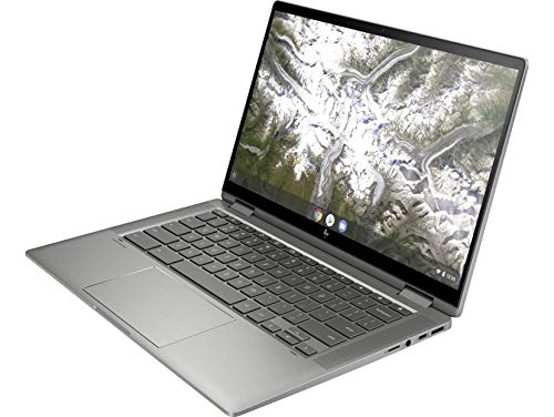 HP Chromebook x360 14c-ca0000ns - Ordenador portátil de 14" FullHD Convertible (Intel Core i3-10110U, 4GB RAM, 64GB eMMC, Intel UHD, sistema operativo Chrome OS) plata - Teclado QWERTY Español