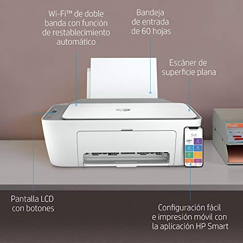 HP DeskJet 2720 - Impresora multifunción, Wi-Fi, Bluetooth, copia, escanea, compatible con Instant Ink (3XV18B) HP DeskJet 2720 - Impresora multifunción, Wi-Fi, Bluetooth, copia, escanea, compatible con Instant Ink (3XV18B)