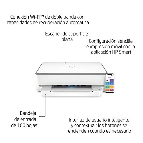 HP Envy 6020 - Impresora multifunción tinta, color, Wi-Fi, Bluetooth 5.0, compatible con Instant Ink (5SE16B) HP Envy 6020 - Impresora multifunción tinta, color, Wi-Fi, Bluetooth 5.0, compatible con Instant Ink (5SE16B)