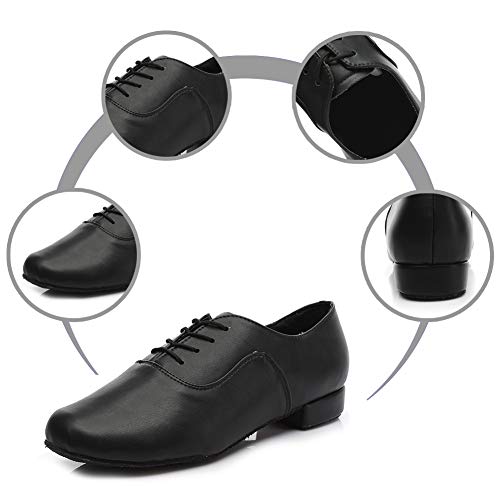 HROYL Zapatos de Baile de latín/Jazz estándar de los Hombres de Cuero Lace up Zapatos de Baile de los Hombres de salón de Baile 704 EU45 HROYL Zapatos de Baile de latín/Jazz estándar de los Hombres de Cuero Lace up Zapatos de Baile de los Hombres de salón de Baile 704 EU45
