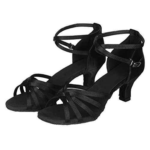 HROYL Zapatos de Baile Latino Mujer Salsa Tango Bachata Vals Zapatos de Baile de Salon,213-Negro-5,EU 39 HROYL Zapatos de Baile Latino Mujer Salsa Tango Bachata Vals Zapatos de Baile de Salon,213-Negro-5,EU 39