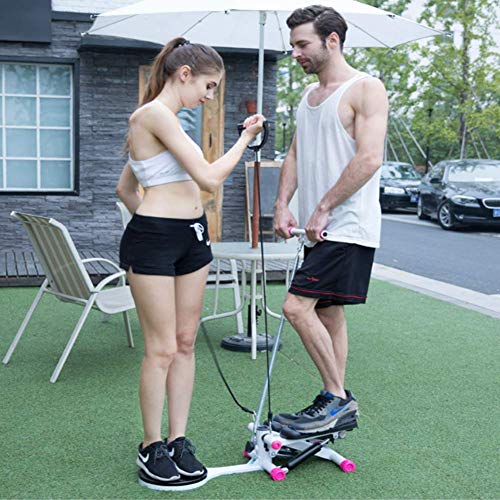 HSART Stepper para Hacer Ejercicio de gluteos y Cardio Stepper Lateral con Barra Stepper Cardio Fitness Aire Stepper Escalador Aptitud Máquinas De Step Silencioso,Drawstring and Carpet