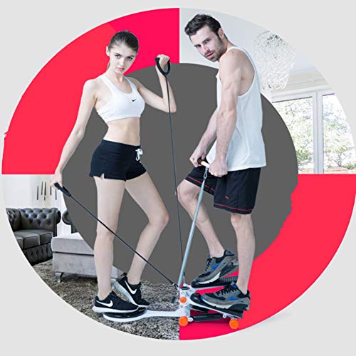 HSART Stepper para Hacer Ejercicio de gluteos y Cardio Stepper Lateral con Barra Stepper Cardio Fitness Aire Stepper Escalador Aptitud Máquinas De Step Silencioso,Drawstring and Carpet