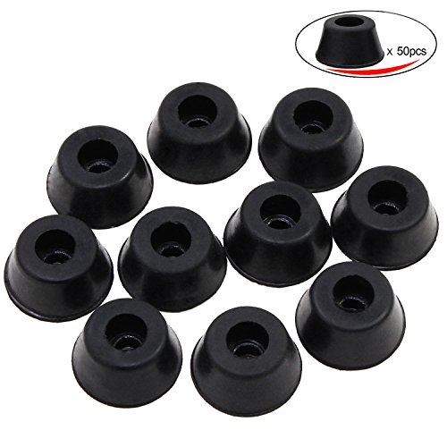 HSeaMall 50PCS Armario redondo negro caucho caso mesa silla pata de la pierna pie pies antideslizante almohadillas circulares 17 x22x 10 mm 50 unids (17 x22x 10mm) HSeaMall 50PCS Armario redondo negro caucho caso mesa silla pata de la pierna pie pies antideslizante almohadillas circulares 17 x22x 10 mm 50 unids (17 x22x 10mm)