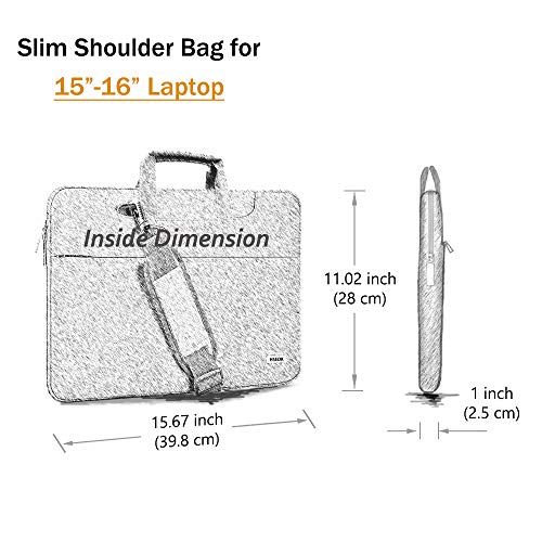 HSEOK Bolso Bandolera/Maletín para Portátil 15"-16", Funda Protectora Laptop Sleeve Dura y Impermeable para 15" 16" MacBook Pro, 15"-15,6"-16" HP ASUS Acer Lenovo DELL Notebook, Rosado HSEOK Bolso Bandolera/Maletín para Portátil 15"-16", Funda Protectora Laptop Sleeve Dura y Impermeable para 15" 16" MacBook Pro, 15"-15,6"-16" HP ASUS Acer Lenovo DELL Notebook, Rosado