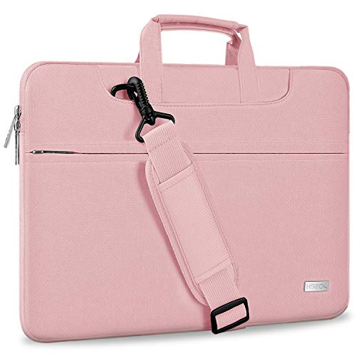 HSEOK Bolso Bandolera/Maletín para Portátil 15"-16", Funda Protectora Laptop Sleeve Dura y Impermeable para 15" 16" MacBook Pro, 15"-15,6"-16" HP ASUS Acer Lenovo DELL Notebook, Rosado HSEOK Bolso Bandolera/Maletín para Portátil 15"-16", Funda Protectora Laptop Sleeve Dura y Impermeable para 15" 16" MacBook Pro, 15"-15,6"-16" HP ASUS Acer Lenovo DELL Notebook, Rosado