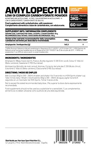 HSN Raw - Amilopectina (Carbohidratos de Almidón de Maíz) - Waxy Maize - Sabor Naranja - 3000 gr HSN Raw - Amilopectina (Carbohidratos de Almidón de Maíz) - Waxy Maize - Sabor Naranja - 3000 gr