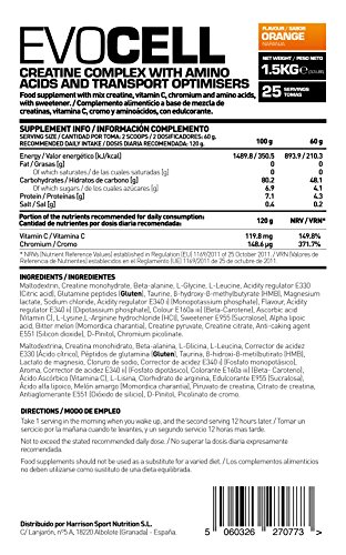HSN Sports Evocell Voluminizador Muscular con Creatina y Aminoácidos Sabor Naranja - 1500 gr HSN Sports Evocell Voluminizador Muscular con Creatina y Aminoácidos Sabor Naranja - 1500 gr