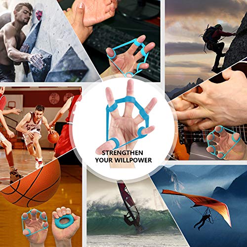 HSP-HSWITI Fortalecedor de Agarre de Mano y estirador de Dedo, Entrenador de Fuerza de ejercitador de Agarre de Dedo, Entrenamiento de Agarre de antebrazo -6 Piezas HSP-HSWITI Fortalecedor de Agarre de Mano y estirador de Dedo, Entrenador de Fuerza de ejercitador de Agarre de Dedo, Entrenamiento de Agarre de antebrazo -6 Piezas