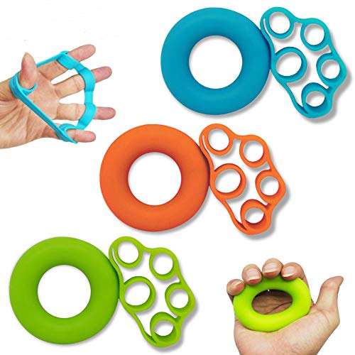 HSP-HSWITI Fortalecedor de Agarre de Mano y estirador de Dedo, Entrenador de Fuerza de ejercitador de Agarre de Dedo, Entrenamiento de Agarre de antebrazo -6 Piezas HSP-HSWITI Fortalecedor de Agarre de Mano y estirador de Dedo, Entrenador de Fuerza de ejercitador de Agarre de Dedo, Entrenamiento de Agarre de antebrazo -6 Piezas