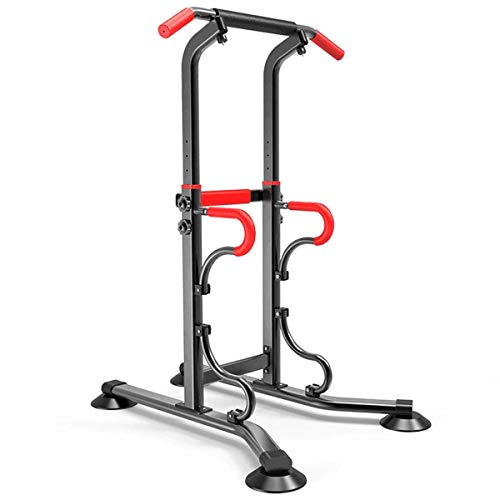 HT&PJ Power Tower - Jaula multifuncional para dominadas, apta para ejercicio y fitness en el gimnasio, y también para uso familiar (negro)