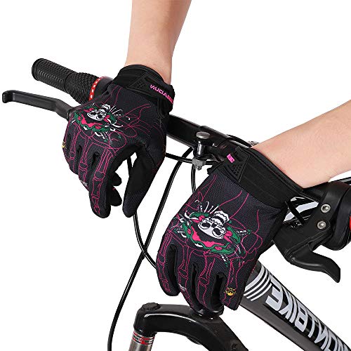 HTTOAR Guantes de Ciclismo Universales ParaHombres y Mujeres Aptos para Bicicletas Fitness Escalada Levantamiento de Pesas Diversas Actividades al Aire Libre. (Black-Long, S)