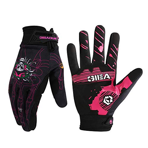 HTTOAR Guantes de Ciclismo Universales ParaHombres y Mujeres Aptos para Bicicletas Fitness Escalada Levantamiento de Pesas Diversas Actividades al Aire Libre. (Black-Long, S)