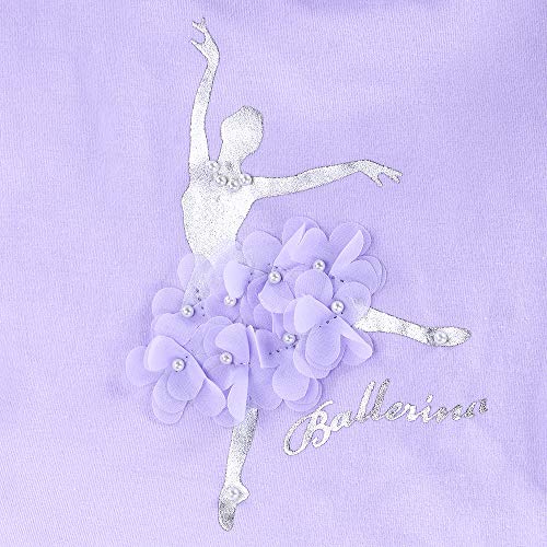 HUAANIUE - Vestido de danza clásico con tutú ballet de encaje, Unisex bebé, morado, 3-4 ans(étiquette M)