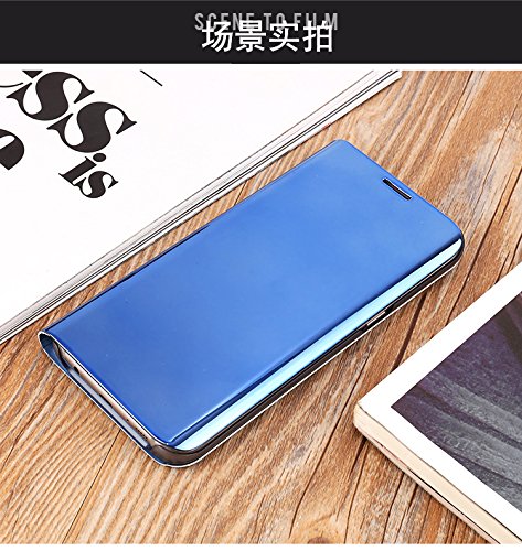 Huabo UK Xiaomi Mi8 Funda - PU Leather con TPU Silicona Case Desmontable Ultra-Delgado Anti-Arañazos Xiaomi Mi8 Funda Protectora -360 °Complete Package Protection - Cielo-Azul