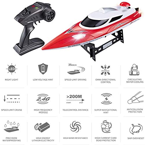 Huachaoxiang Barco De Control Remoto, Barco De Regata Extremo Recargable con Botas De Nightwood A Prueba De Golpes,Verde Huachaoxiang Barco De Control Remoto, Barco De Regata Extremo Recargable con Botas De Nightwood A Prueba De Golpes,Verde