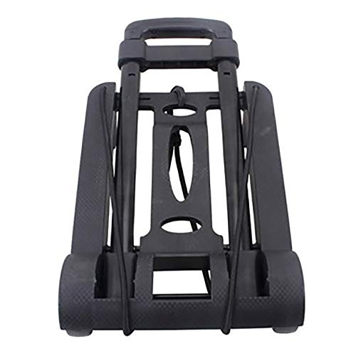 Huachaoxiang Carrito De Equipaje, Carros De Transporte Plegable Trolley Transporte Ligero Carrito Cómodo Plegable Bebida Pendientes Cubículos Florales Viaje De Negocio,Negro